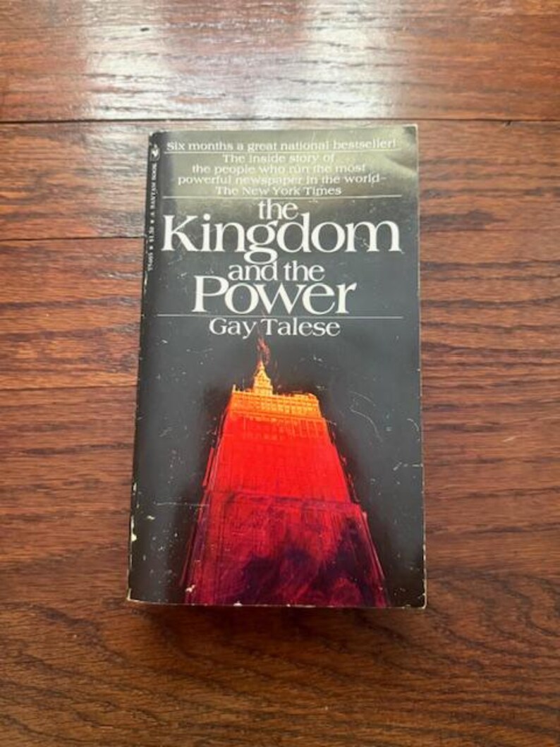 Vintage paperback Gay Talese The Kingdom and the Power, Bantam Books, Non-fiction, New York Times, journalism, primary source, robert moses, New York, history, modern, 20th century, newspaper history, media history, New York City history, gay talese, New York politics