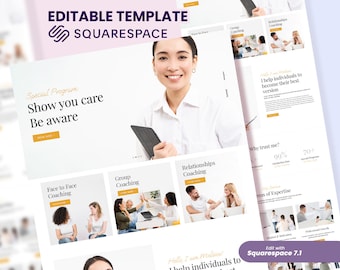 Availife SquareSpace Website Template | Empowering Designs for Life Coach Websites | Perfect for Coaches, Consultants, Motivational Speakers