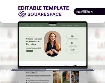 Parenting Coaching Website Template Squarespace | Supportive Design for Family Coaches | Family Therapists, and Life Coaches