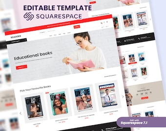 Readerie SquareSpace Website Template | Elegant Designs for Books and Zines Websites | Perfect for Authors, Publishers, and Bookstores