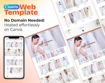 Wedlux Canva Website Template | Beautiful Designs for Wedding Websites | Perfect for Wedding Planners, Bridal Shops, and Event Organizers