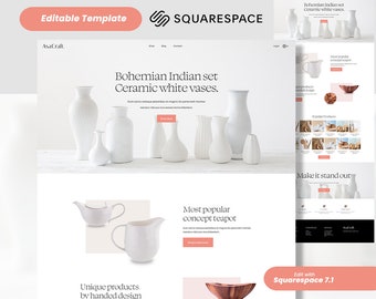 Asacraft SquareSpace Website Template | Customizable Designs for Modern Websites | Ideal for Bloggers, Small Businesses, and Creatives
