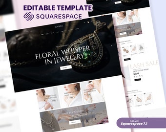 Joywell SquareSpace Website Template | Jewelry and Accessories Theme | Elegant & Customizable Designs for Jewelry Stores and Boutiques