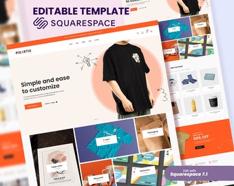 Pixartix SquareSpace Website Template | Customizable Designs for Art Print Websites | Perfect for Artists, Print Shops, and Galleries