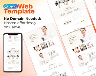 Dollywish Canva Website Template | Customizable Designs for Modern Websites | Perfect for Bloggers, Small Businesses, and Creatives