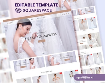 Wedlux SquareSpace Website Template | Elegant Designs for Wedding Supplies Websites | Perfect for Wedding Planners, Bridal Shops, and Event