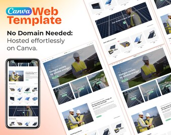 Energreen Canva Website Template | Eco-Friendly Designs for Sustainable Websites | Perfect for Green Businesses, Sustainable Brands