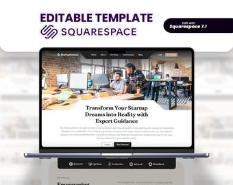 Startup Sensei Website Template Squarespace | Dynamic Designs for Business Coaches | Entrepreneurs, and Business Consultants