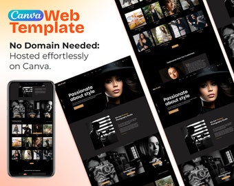 Photozy Canva Website Template | Stunning Designs for Photography Websites | Perfect for Photographers, Studios, and Creative Portfolios