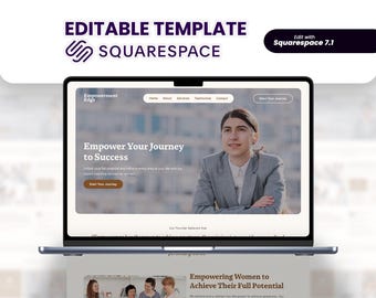 Women Empowerment Coaching Website Template Squarespace | Inspiring Designs for Empowerment Websites | Motivational Speakers