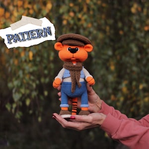 Crochet tiger PATTERN crochet  toy English PDF DIY