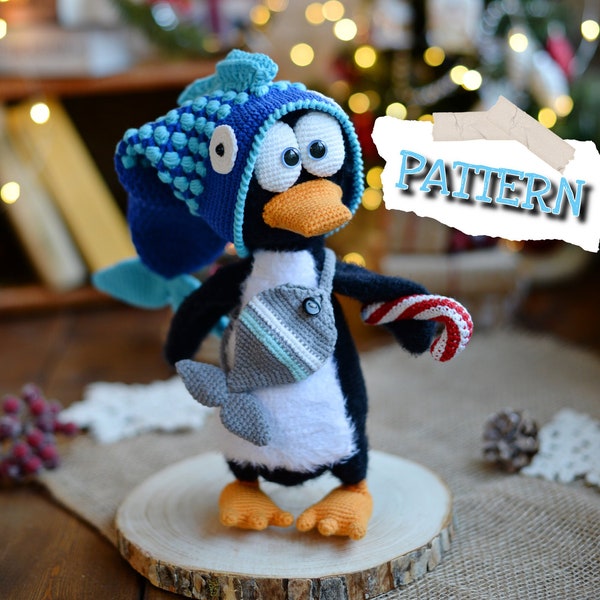 Crochet penguin PATTERN  amigurumi bird English PDF DIY