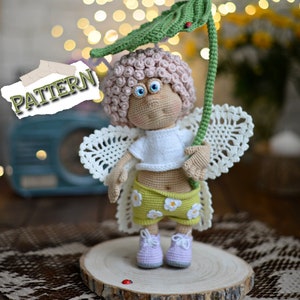 Amigurumi doll PATTERN Butterfly, angel, elf, crochet toy English PDF DIY