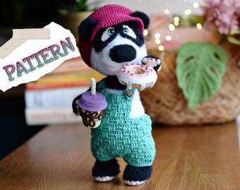 Amigurumi PATTERN ours panda au crochet animal jouet Anglais PDF DIY
