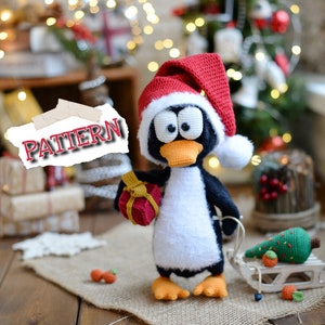Crochet PATTERN penguin  amigurumi bird crochet Christmas animal toy English PDF DIY