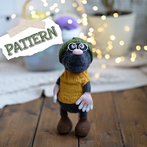 Amigurumi PATTERN mole, mouse crochet stuffed toy English PDF DIY