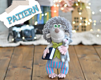 Amigurumi PATTERN hedgehog, crochet mouse, English PDF DIY
