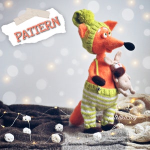 Amigurumi PATTERN fox cub, crochet stuffed toy, English PDF DIY