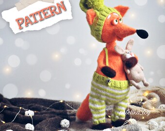 Amigurumi PATTERN renardeau, jouet en peluche au crochet, PDF anglais DIY