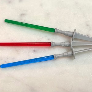 Lightsaber Bento Lunch Food Picks- Lunch Picks For Kids- Cupcake Toppers- Mini Forks- Set of 3!