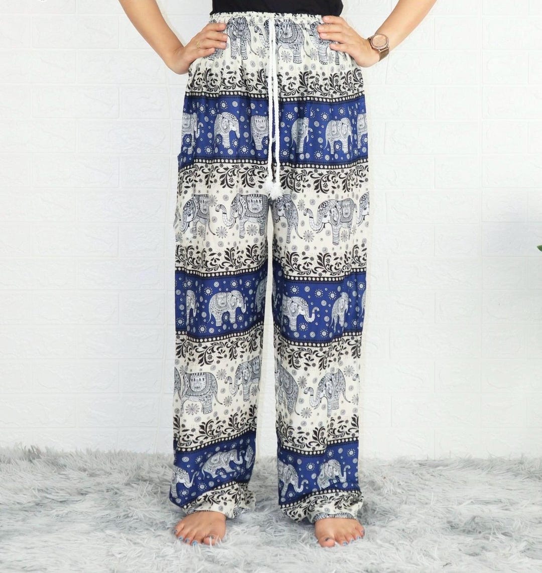 Chinese style retro large size Nepalese pants Thai personality wild elephant pants