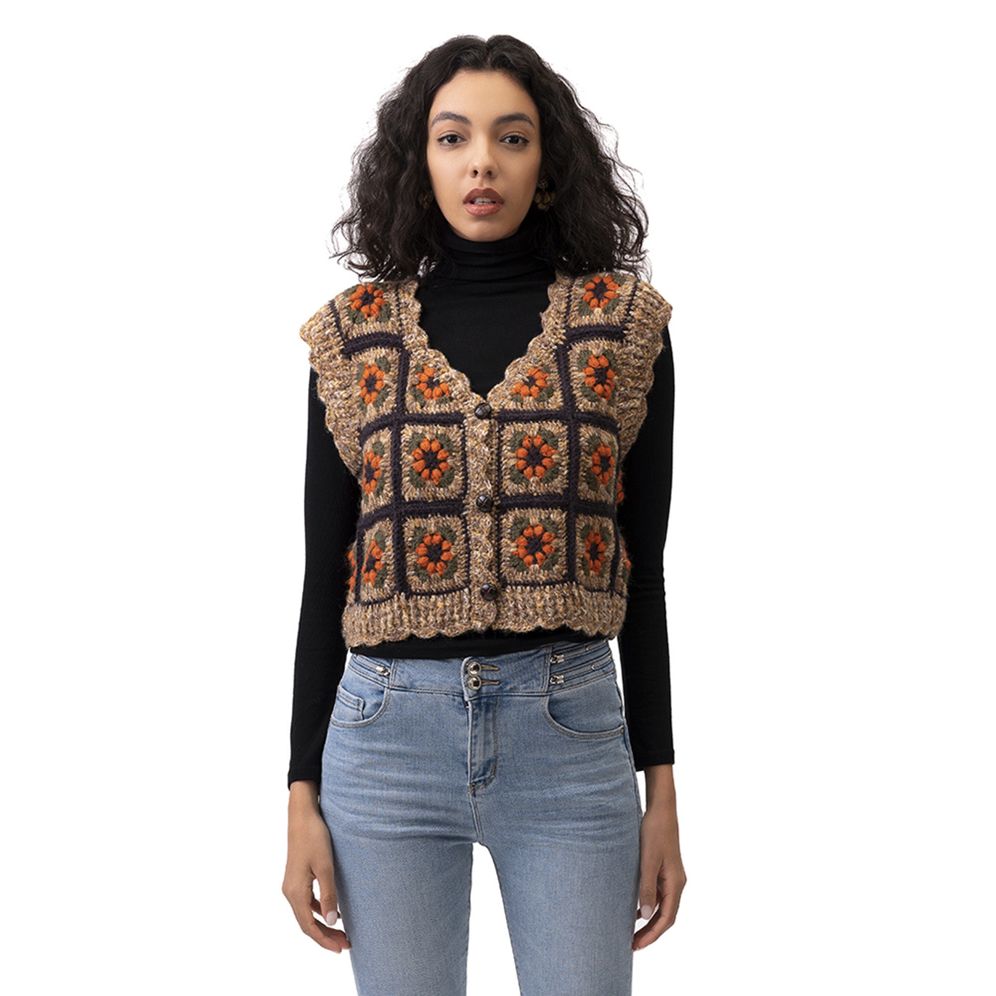 Hot Girl Mohair Buttoned Knitted Cardigan Slim V Neck Short Camisole Shorts