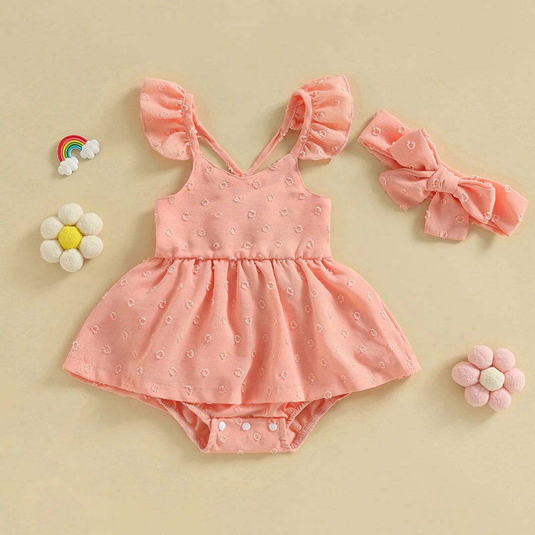 Smash Cake Romper Baby Girl Birthday Romper Baby Girl Etsy