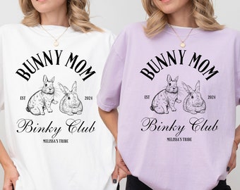 Custom Bunny Rabbit Mom Shirt Gift for Bunny mom Bunny Mama Social Club Rabbit Lover gift Bunny Rabbit Tshirt for bunny lover custom name