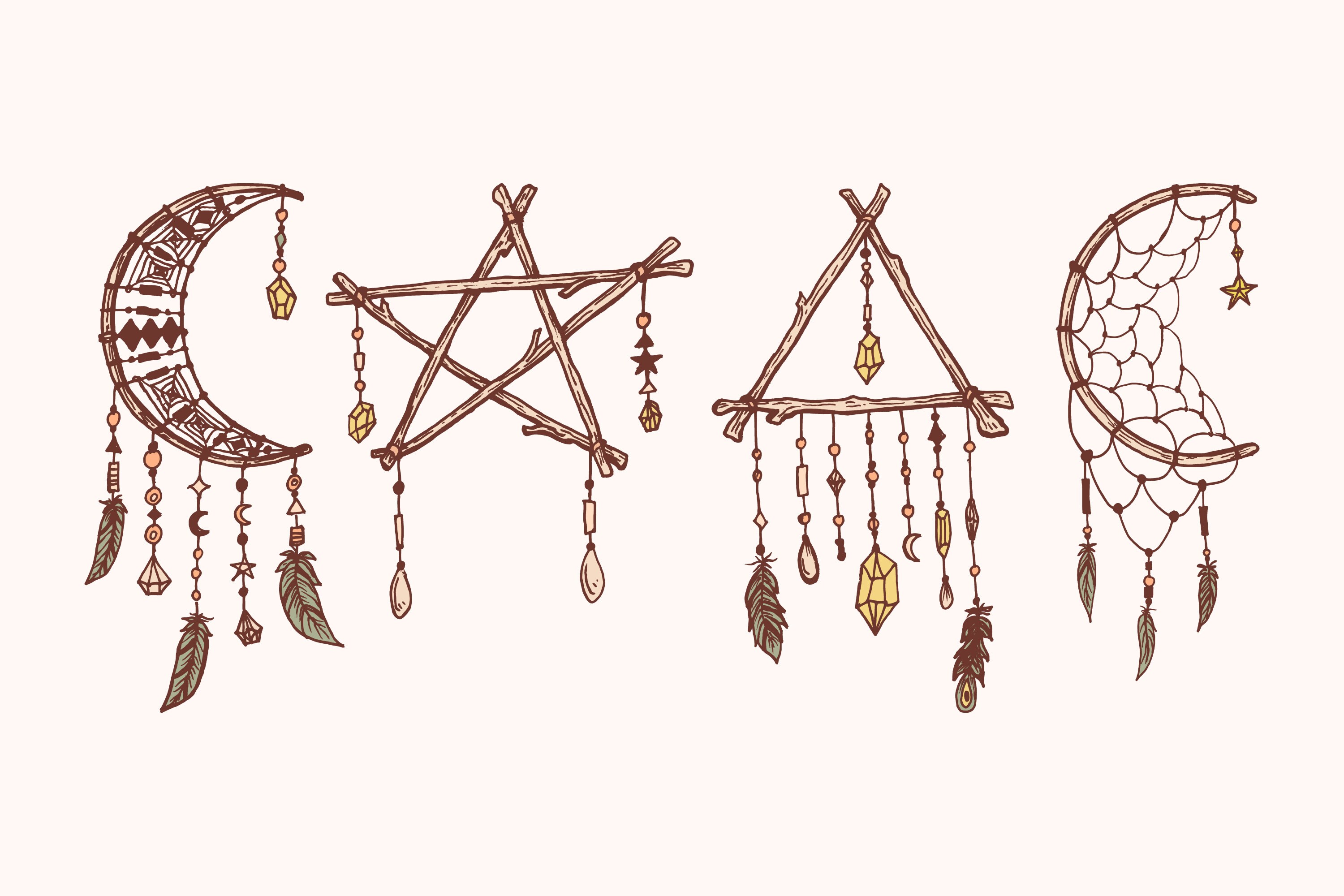 80 Boho Tribal Hand Drawn Elements - Etsy Canada