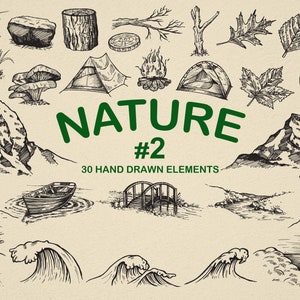 Nature Forest Hand drawn Elements #2