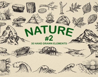 Nature Forest Hand drawn Elements #2