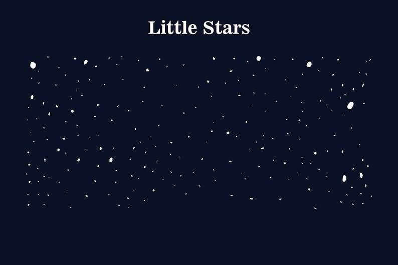 May include: A dark blue background with a scattering of white stars. The text "Little Stars" is at the top of the image.