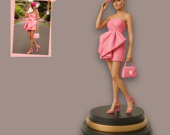 Regalo de lujo para ella, figuras personalizadas realistas a partir de una foto que realmente se parecen a ella.
