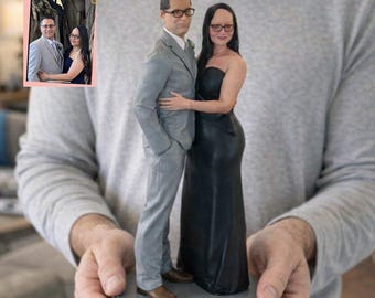 Regalos de boda personalizados para parejas: Figura de pareja de calidad excepcional a partir de vuestra foto.