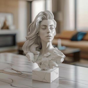Custom Sculpted 3D Printed pop star Table Top Bust  / Pop star Custom Bust/ Pop star lover gift/ Popstar gift/ Pop star Bust/popstar Statue