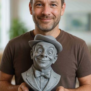 Custom 3D Sculpture from Photo: Personalized Bust Sculpture