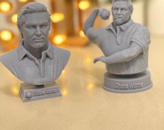 Custom Made 3D Printed Shane Warne  Table Top Miniature / Figurine