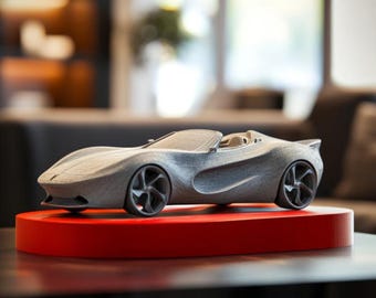 Personalized 3D Printed Car Sculpture: Custom Car Gift