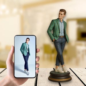 Custom Figurine from Photo: Personalized Sculpture, Tabletop Decor image 8