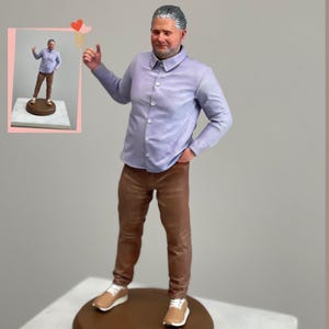Custom Figurine from Photo: Personalized Sculpture, Tabletop Decor image 2