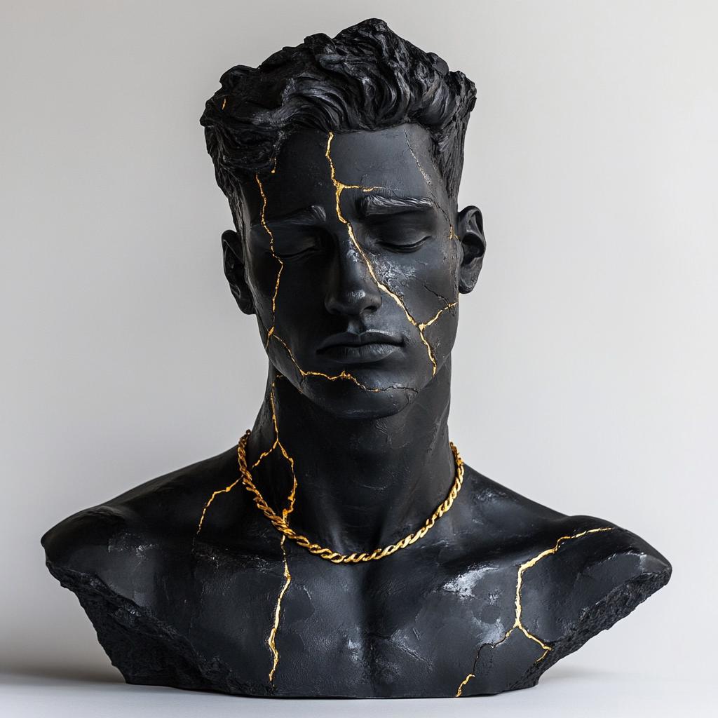 ゴールド＆ブラックの装飾彫刻：高級オフィス装飾 - Etsy 日本