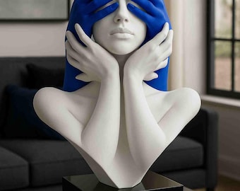 Escultura decorativa moderna de resina: Arte para oficina de LuxeInteriors (50 cm)