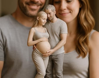 Escultura personalizada para pareja embarazada: recuerdo de lujo personalizado