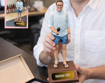 Custom gifts for him Boyfriend: Personalized handmade boyfriend 3D Figurine from Photo.