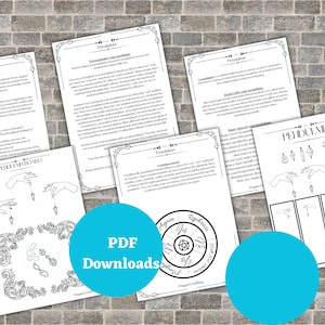 May include: Black and white printable PDF downloads for a pendulum divination kit. The kit includes a pendulum board, a pendulum chart, and a pendulum wheel. The text on the wheel says "Yes, No, Maybe, Try Again,  Perhaps,  Definitely,  Go Back,  Trust Your Gut,  Reflect,  Guidance,  Again,  Try Again,  Trust Your Gut,  Reflect,  Guidance,  Yes,  No,  Maybe,  Perhaps,  Definitely,  Go Back".
