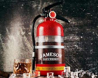 Personlig brandsläckare, alkoholdispenser, whiskydispenser, dryckesdispenser, inflyttningspresent, brandmanspresent