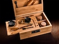 Personalized Bamboo Stash Box with Lock, Rolling Tray, 2 Stash Jars, Smoking Pipe, Grinder, Ashtray, Brush, Weed Box with Accessories