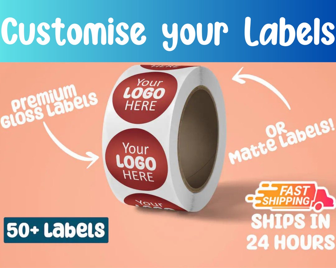 CUSTOM Stickers Roll, Custom Logo Stickers, Custom Label Roll, Personalised Label Roll, Business