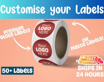 CUSTOM Stickers Roll, Custom Logo Stickers, Custom Label Roll, Personalised Label Roll, Business Label Roll, Custom Product Label Roll