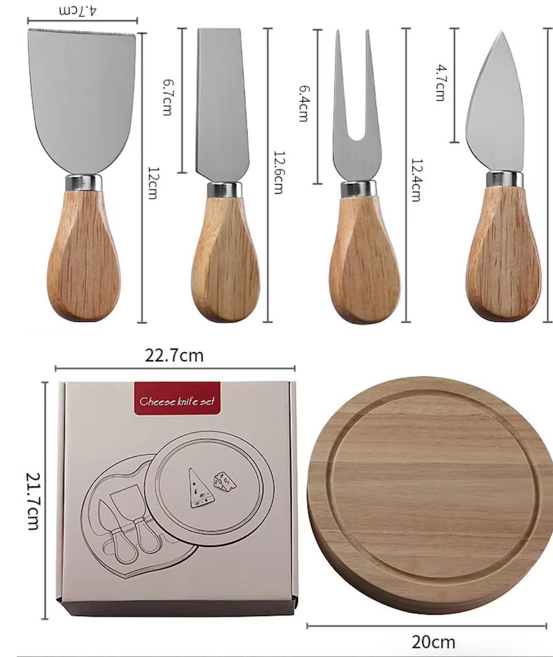 Tábua de Queijos e Conjunto de Facas Personalizados em Madeira / Conjunto de Tábua de Queijos Sob Medida / Presente de Casamento Personalizado / Presente de Boas-Vindas / Presente de Aniversário imagem 9